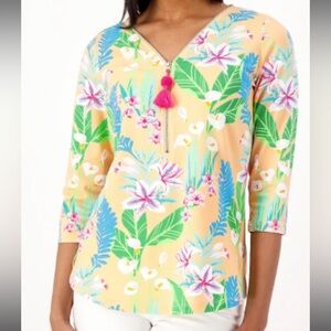 Belle by Kim Geavel SIZE Large Like New! Peach, Turquoise, Fuchsia Model/Cotton